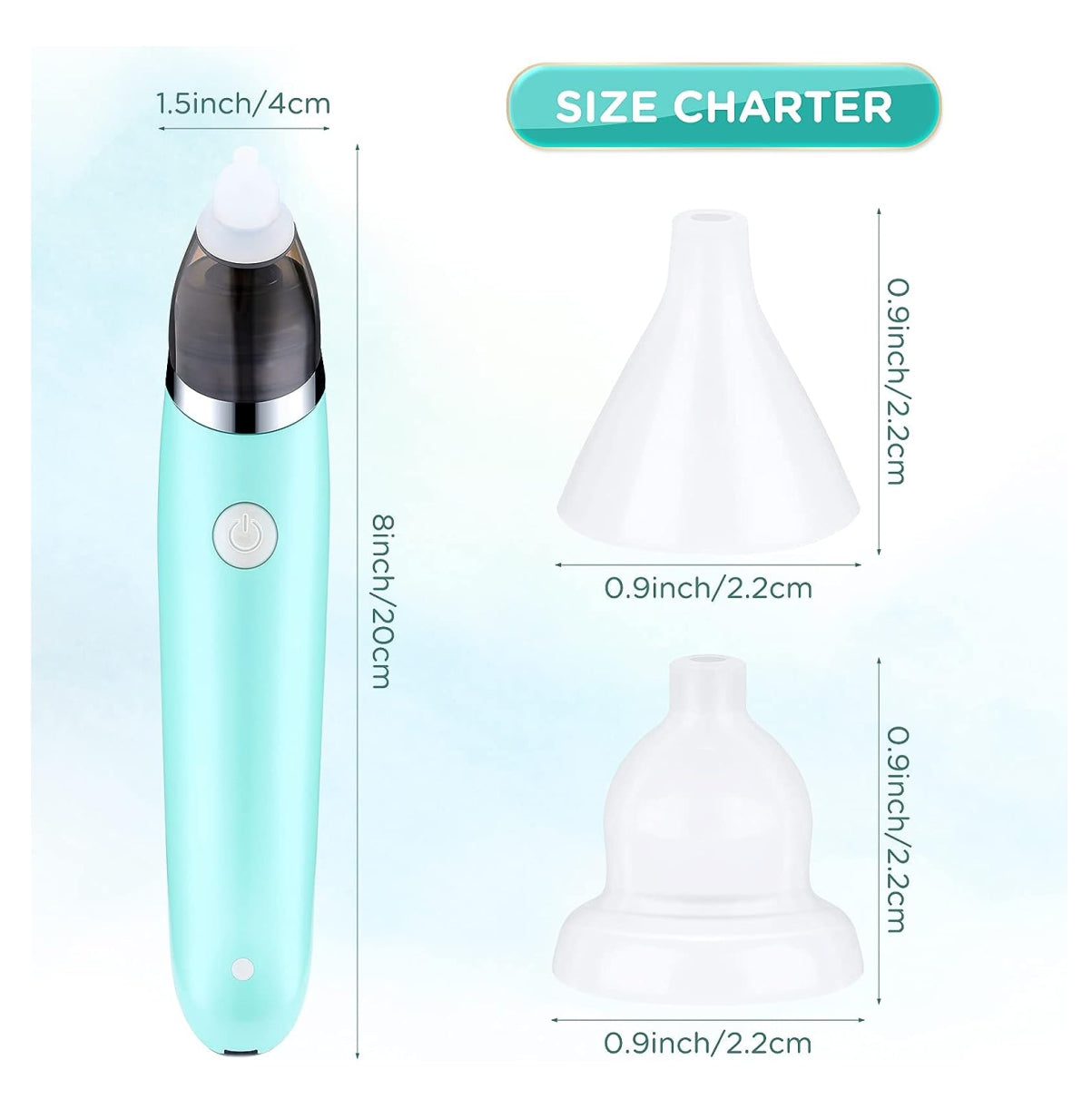 Aspirador nasal eléctrico para bebés recargable USB - Sacamocos infantil silencioso y seguro sin BPA