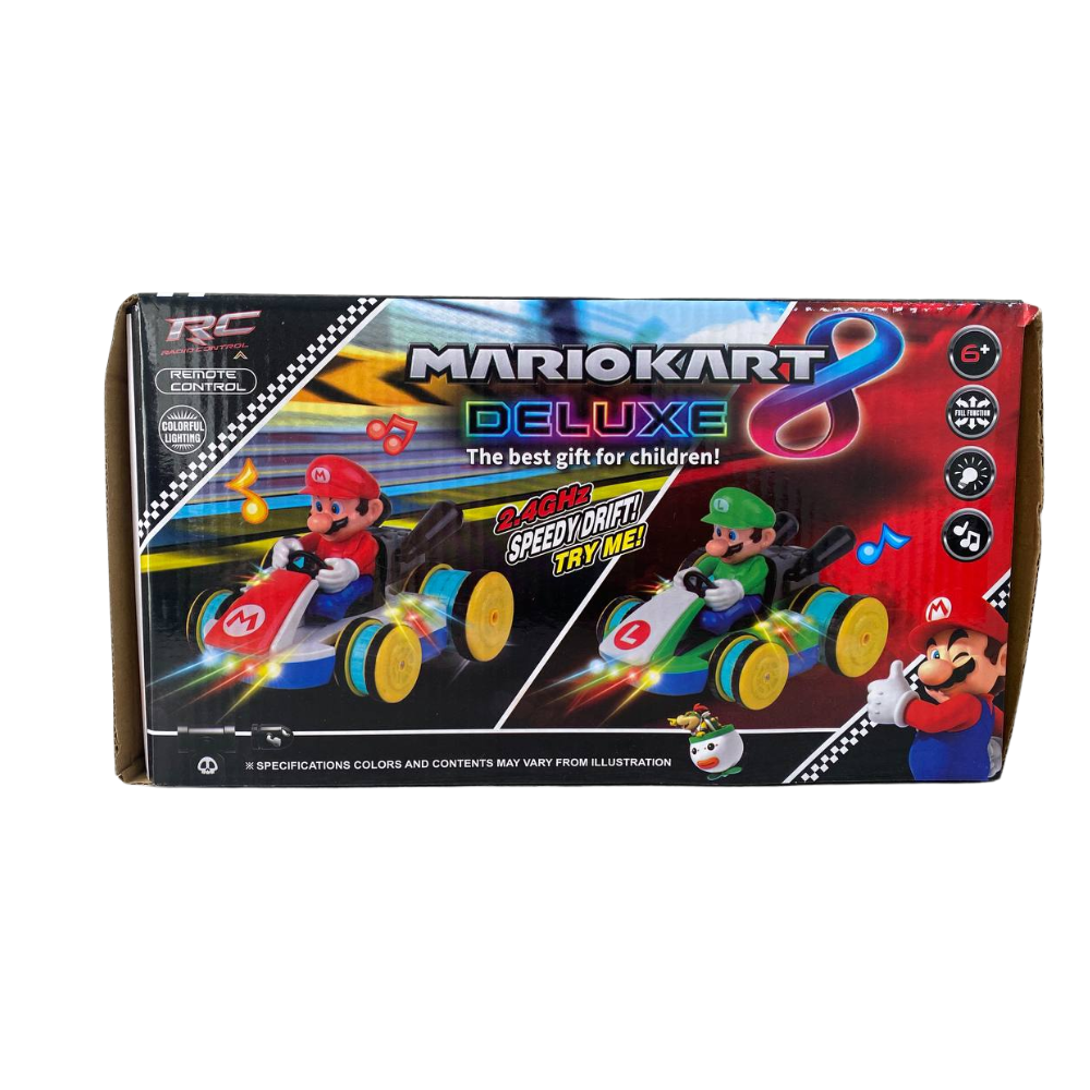 Carro a control remoto Mario Kart – vehículo RC con luces y sonido para niños en Colombia