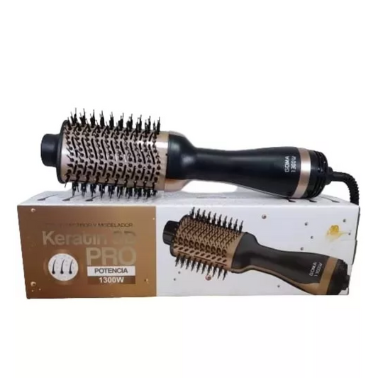 Cepillo secador y moldeador Keratin 3D Pro 1300W para alisar, dar volumen y peinar