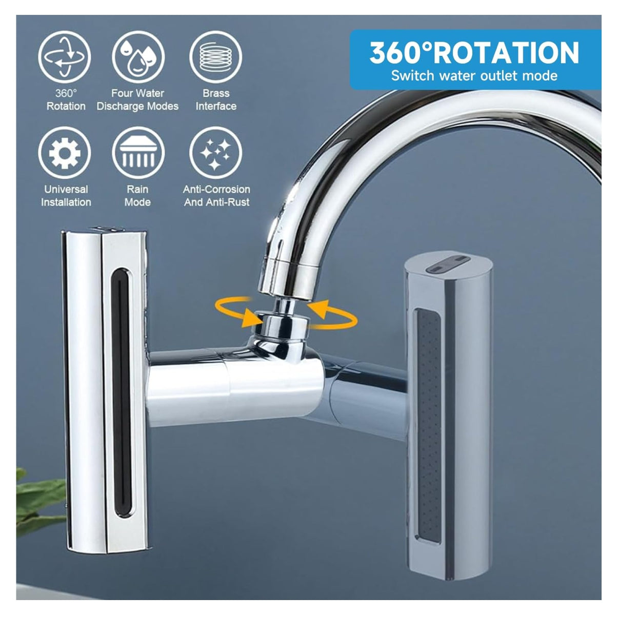 Extensor de grifo 4 modos 360° para cocina y baño – adaptador universal ahorro de agua, evita salpicaduras