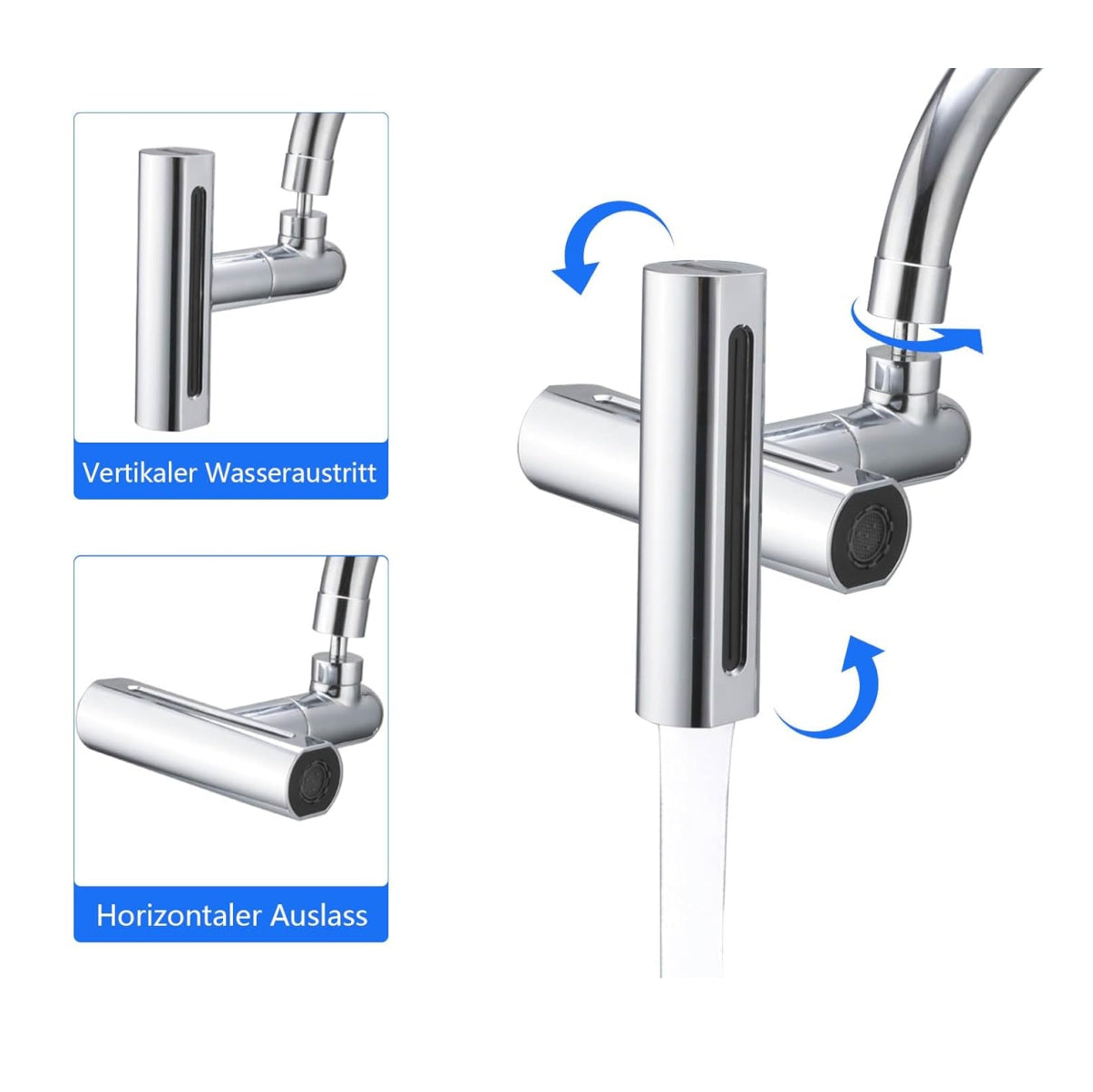 Extensor de grifo 4 modos 360° para cocina y baño – adaptador universal ahorro de agua, evita salpicaduras