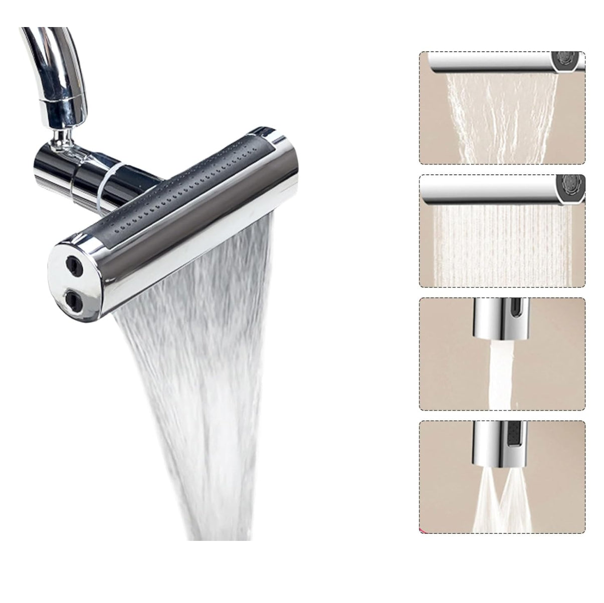 Extensor de grifo 4 modos 360° para cocina y baño – adaptador universal ahorro de agua, evita salpicaduras