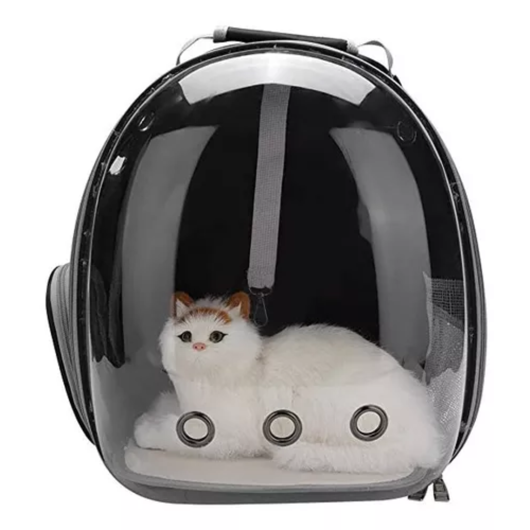 Maleta para Mascotas Tipo Astronauta Transparente con Ventilación 360 para Perros y Gatos | Mochila de Viaje Resistente y Cómoda