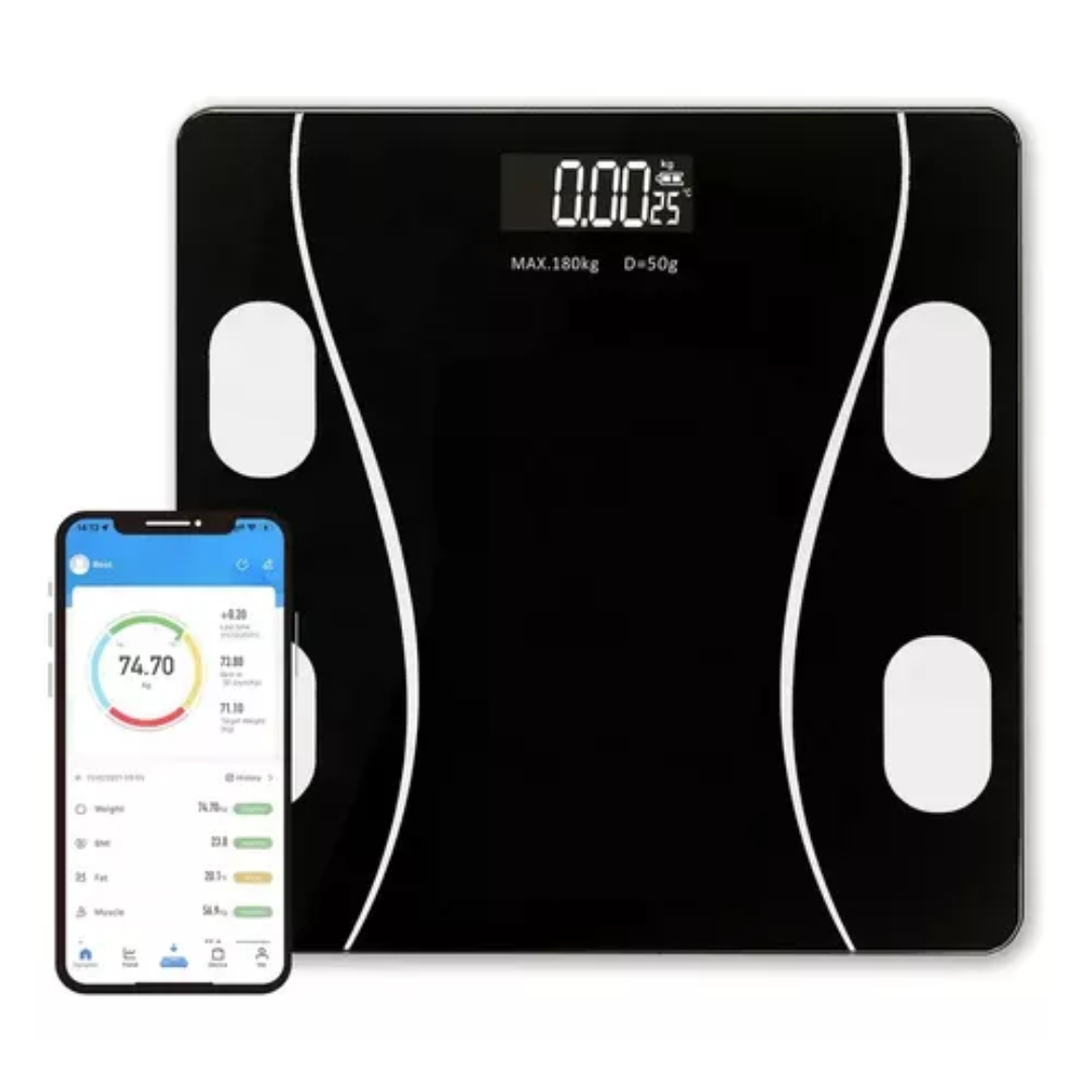 Báscula digital inteligente Bluetooth para personas con app y análisis corporal