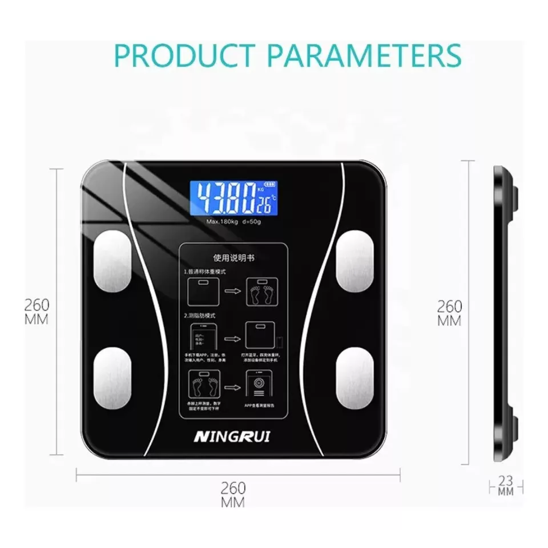 Báscula digital inteligente Bluetooth para personas con app y análisis corporal