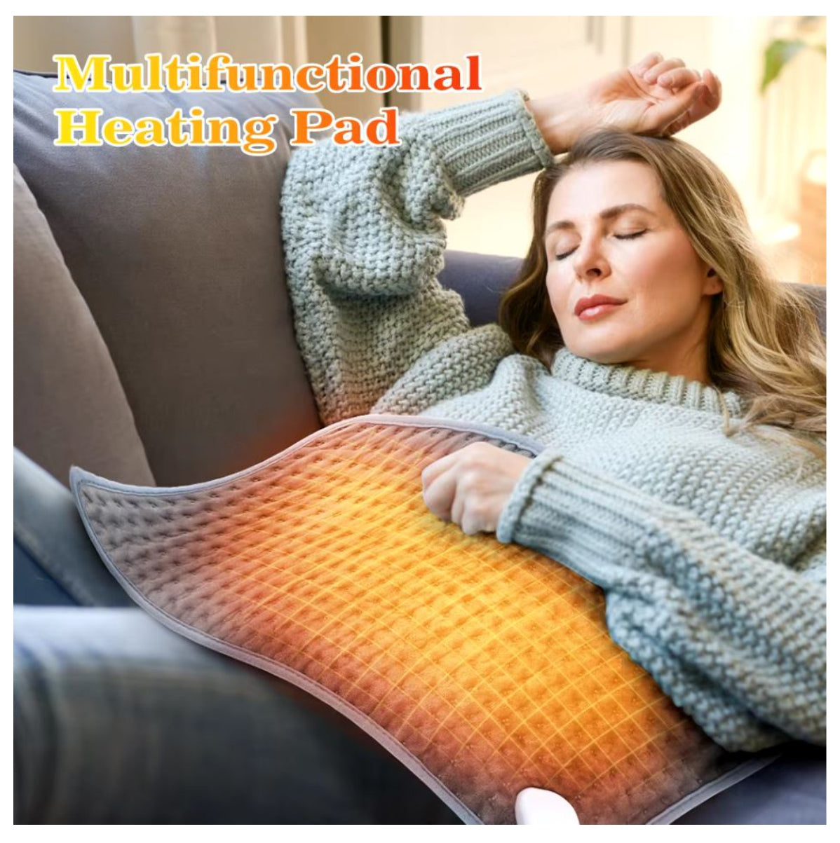 Manta Térmica Eléctrica para Fisioterapia y Dolor Muscular | Almohadilla con Control de Temperatura y Apagado Automático