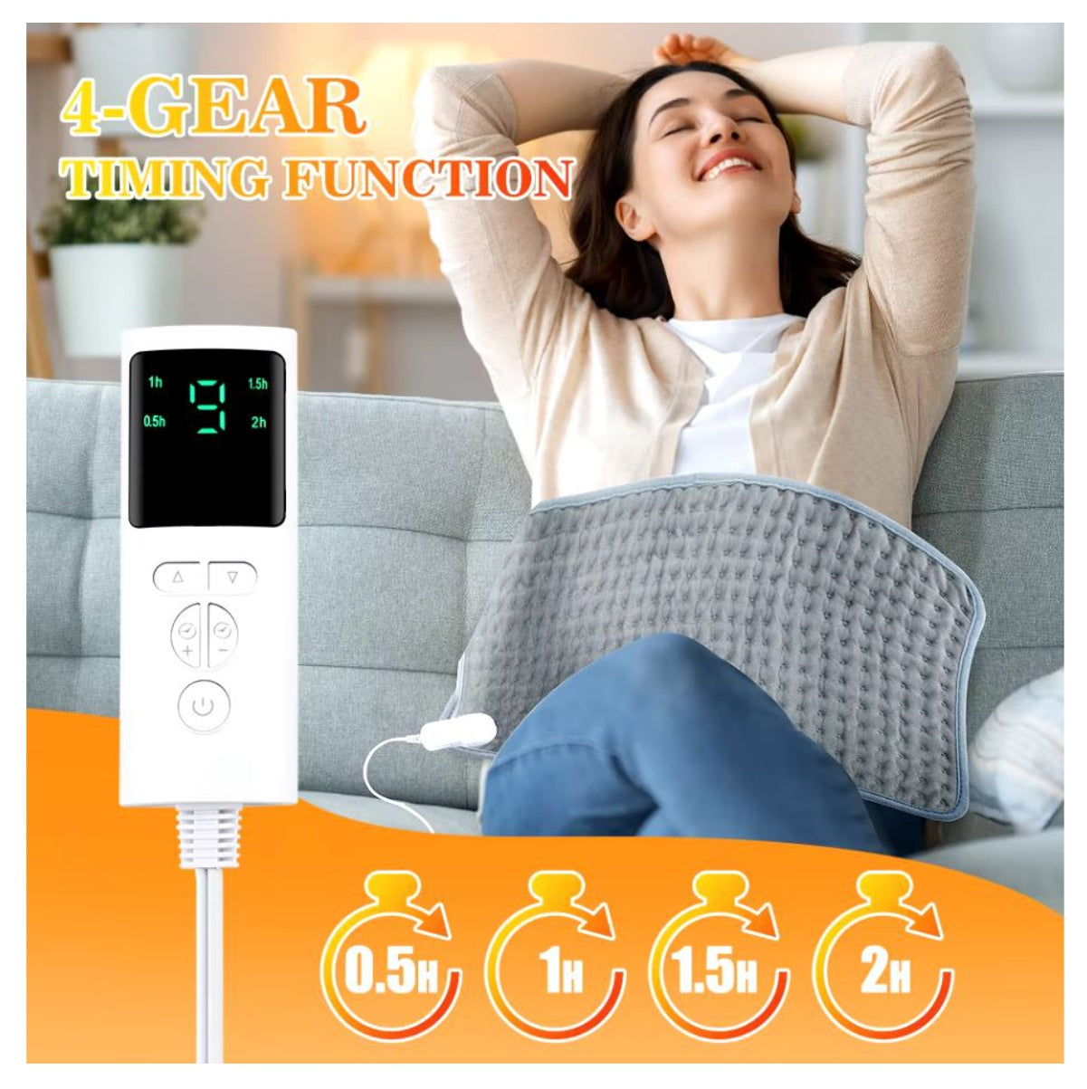 Manta Térmica Eléctrica para Fisioterapia y Dolor Muscular | Almohadilla con Control de Temperatura y Apagado Automático