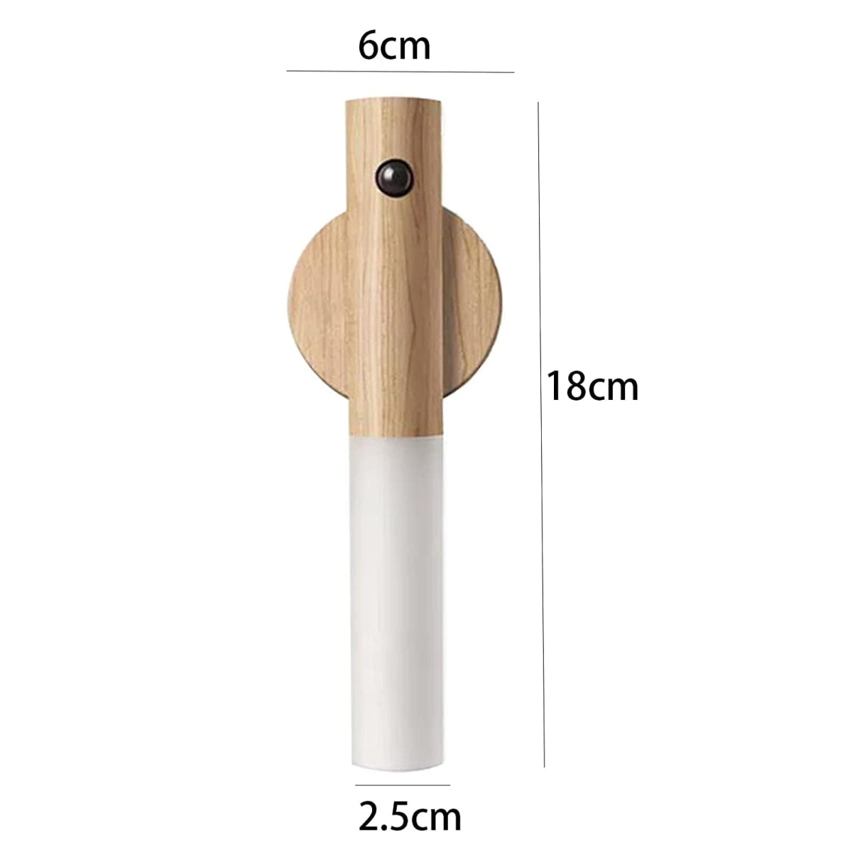 Lámpara magnética de madera con sensor de movimiento recargable – luz nocturna automática para pasillos, escaleras y closets
