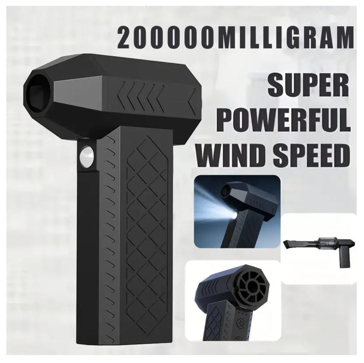 Sopladora Turbo  + Aspiradora 2 en 1 Inalámbrica con Estuche – Brushless, Portátil y Potente para Auto, Hogar y Camping