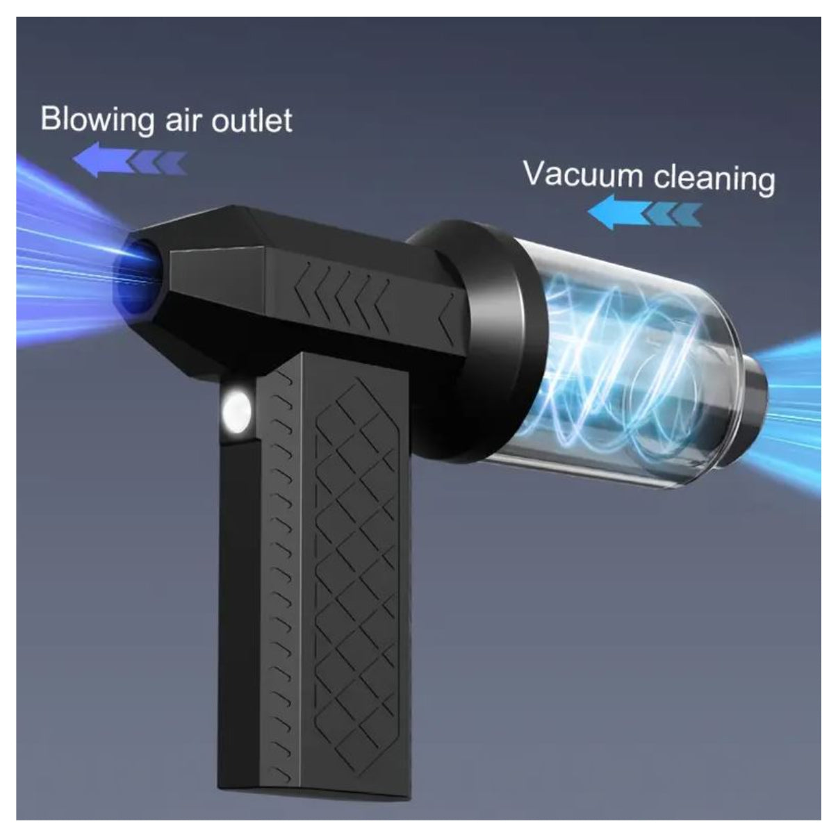 Sopladora Turbo  + Aspiradora 2 en 1 Inalámbrica con Estuche – Brushless, Portátil y Potente para Auto, Hogar y Camping
