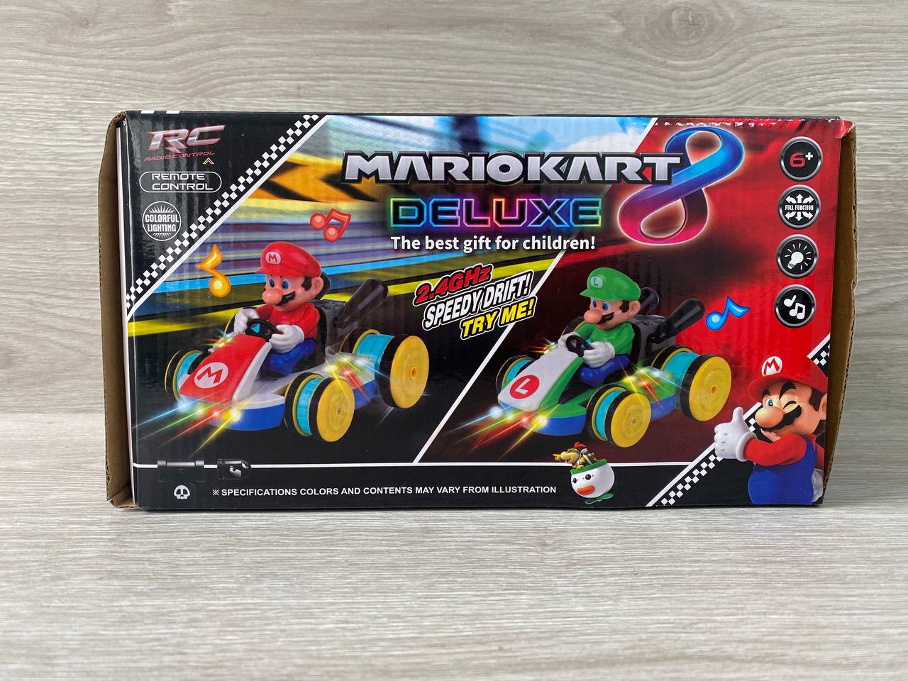 Carro a control remoto Mario Kart – vehículo RC con luces y sonido para niños en Colombia