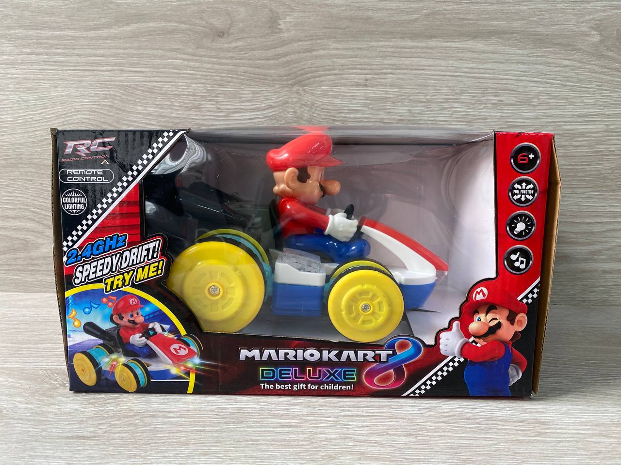 Carro a control remoto Mario Kart – vehículo RC con luces y sonido para niños en Colombia