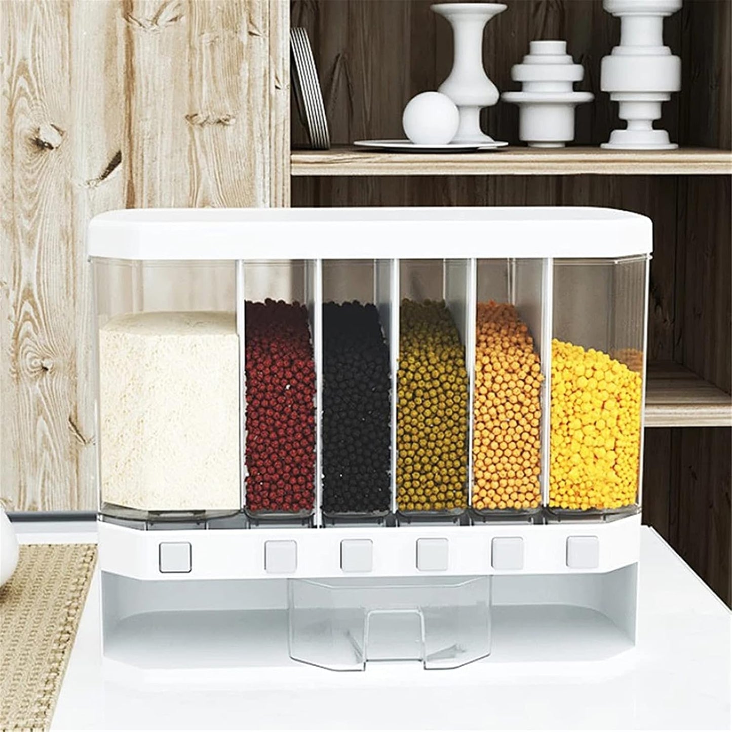 Barril de Arroz Automático Hermético 8kg con Dosificador – Organizador de Cocina Multiusos Ahorra Espacio