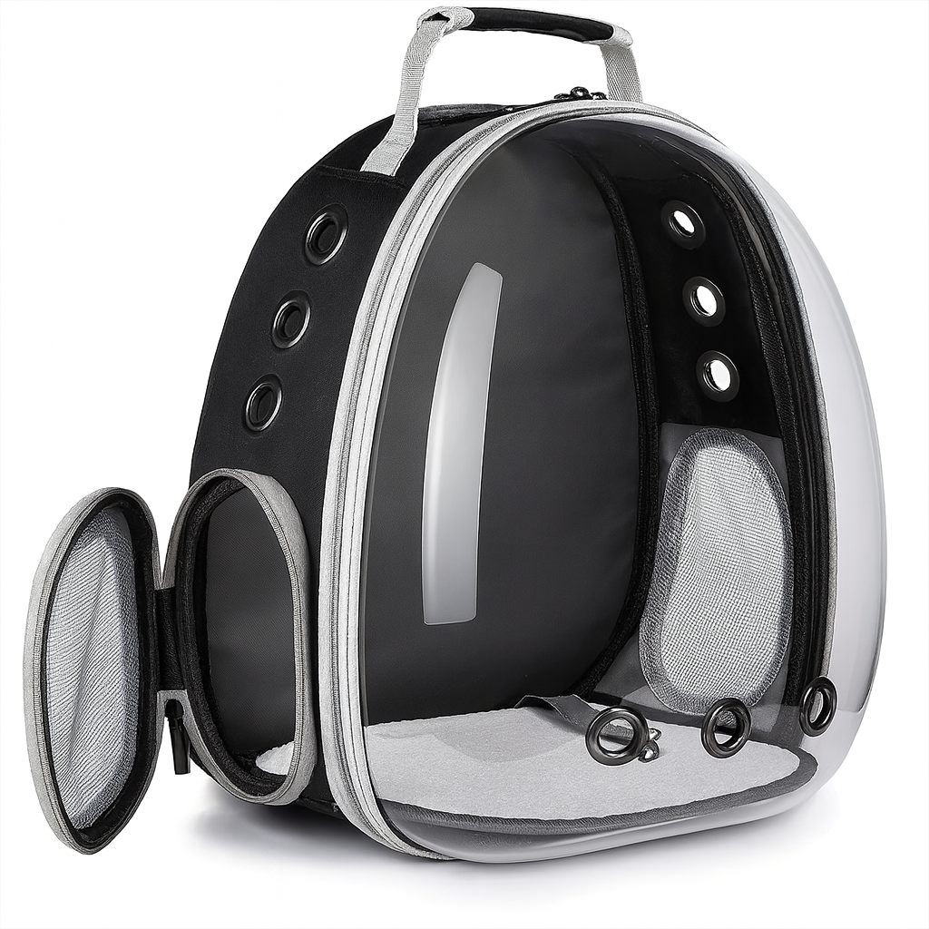 Maleta para Mascotas Tipo Astronauta Transparente con Ventilación 360 para Perros y Gatos | Mochila de Viaje Resistente y Cómoda