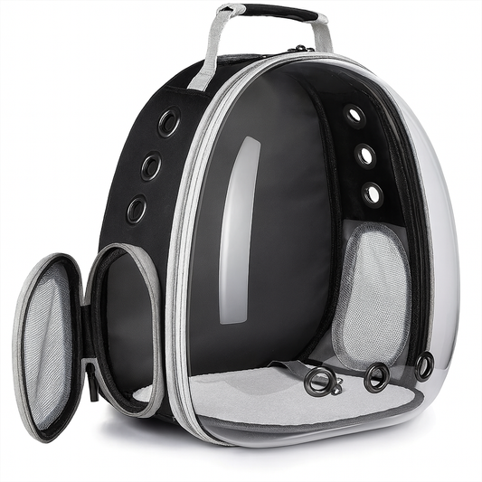 Maleta para Mascotas Tipo Astronauta Transparente con Ventilación 360 para Perros y Gatos | Mochila de Viaje Resistente y Cómoda