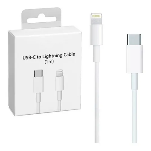 Cable iPhone USB-C a Lightning 1 Metro Tipo Original | Carga Rápida y Transferencia de Datos